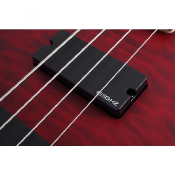 Schecter Stiletto Custom-5 Electric Bass Guitar (5 String, Vampyer Red Satin) #5 image