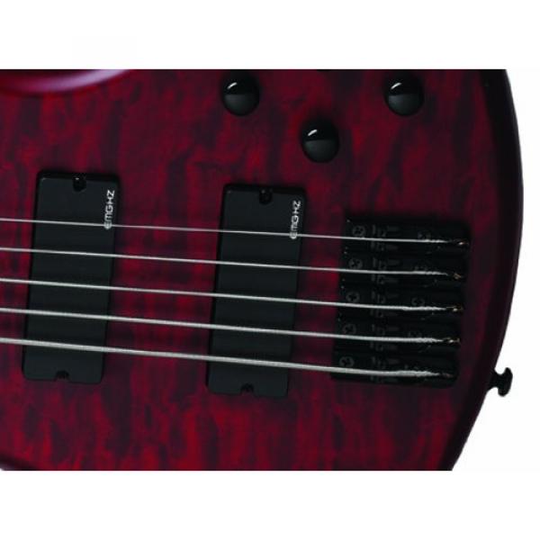 Schecter Stiletto Custom-5 Electric Bass Guitar (5 String, Vampyer Red Satin) #2 image
