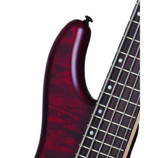 Schecter Stiletto Custom-5 Electric Bass Guitar (5 String, Vampyer Red Satin) #4 image