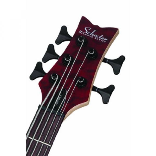 Schecter Stiletto Custom-5 Electric Bass Guitar (5 String, Vampyer Red Satin) #6 image