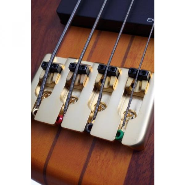 Schecter Stiletto Studio-4 Fretless Electric Bass (4 String, Honey Satin) #3 image