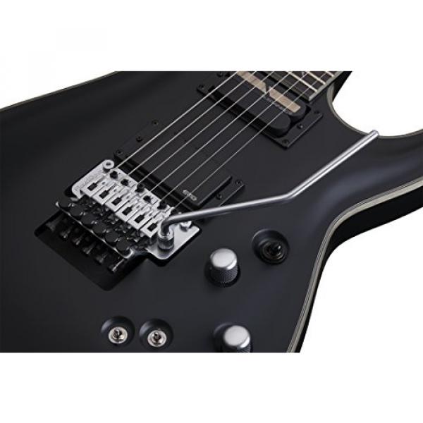 Schecter Damien Platinum 6 Floyd Rose-Sustainiac Guitar, Satin Black, 1189 PACK #5 image