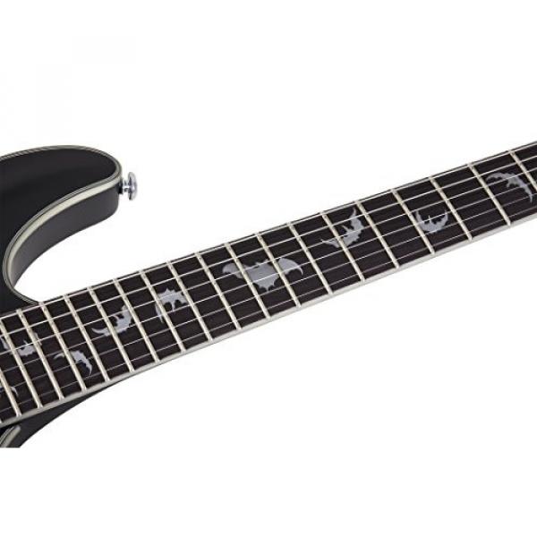 Schecter Damien Platinum 6 Floyd Rose-Sustainiac Guitar, Satin Black, 1189 PACK #7 image