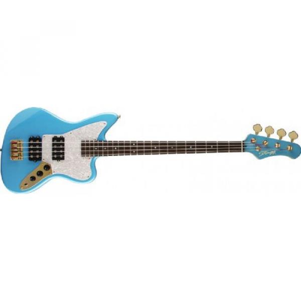 Stagg BM350-SNB 4 String M-Style Electric Bass Guitar - Sky Blue #1 image